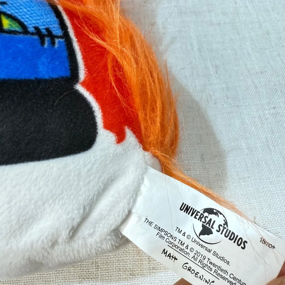 The Simpsons Groundskeeper Willie Plush Pillow Universal Studios 2019 OrangeHair - Picture 3 of 5